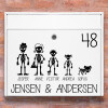 Postkasse stickers - Skelet familie wallsticker til postkasse