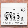 Postkasse stickers - Halloween familie wallsticker til postkasse hvid