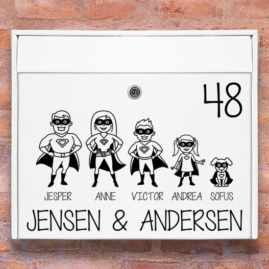 Postkasse stickers – Suerhelte wallsticker til postkasse