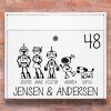 Robot familie - Postkasse stickers